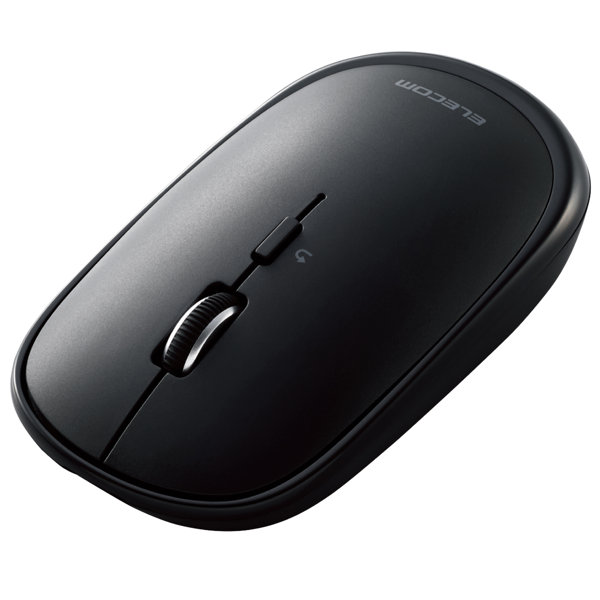 ワイヤレスマウス 無線 Bluetooth 静音 4ボタン 充電式 軽量 薄型 3台同時接続 左右対称 【 Windows11 Mac Chrome Android iOS iPadOS 対応 】 ブラック