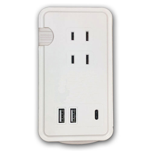 HIDISC 最大出力18W QC3.0 PD対応 AC電源タップ ＆ USB充電器 typeC HDUTC2U3PWH