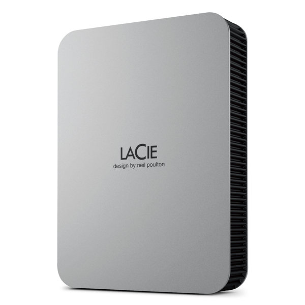 LaCie 外付け HDD 5TB ポータブル Mobile Drive USB3.2 USB Type-C×1 3年保証 Toolkit付属 【 Windows Mac iPad 】対応 ムーン・シルバー