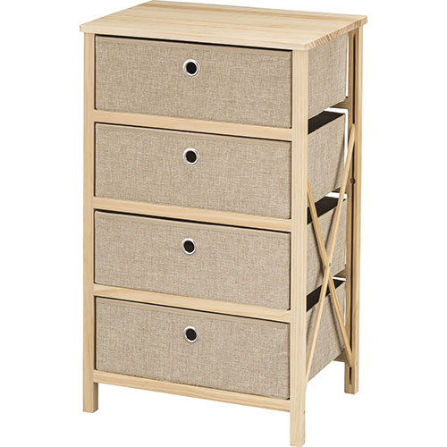 東谷 簡単組立チェスト4D ナチュラル LFS-854