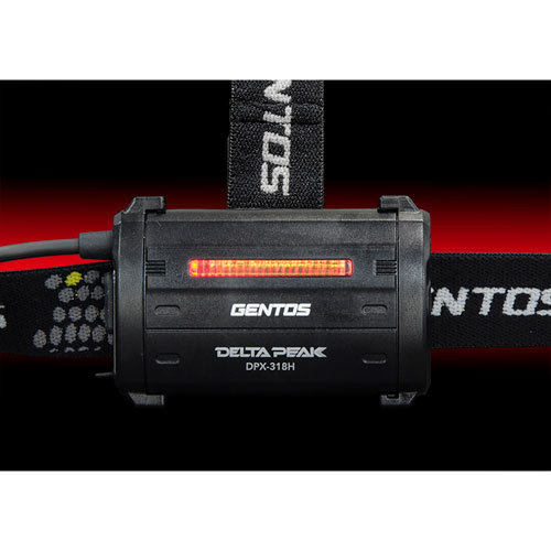 GENTOS センサースイッチ搭載モデル デルタピーク ＋ アルカリ乾電池 単3形10本パックセット DPX-318H＋HDLR6/1.5V10P