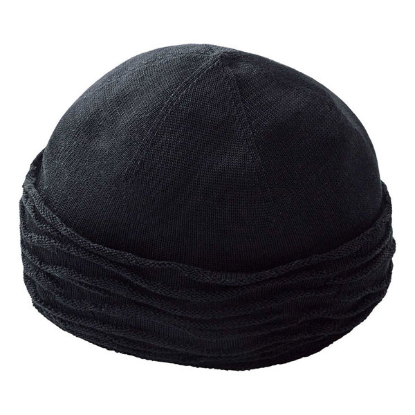 コジット 絹100％ シルク おしゃれ 伸縮性 通気性 ニット ヘアキャップ 帽子 手洗い ブラック 20126 ニットヘアキャップ
