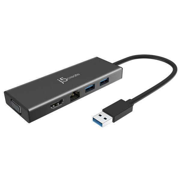j5create USB 3.0 デュアルモニタ 5in1ミニドック ブラック