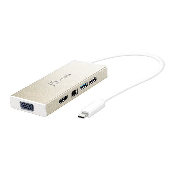j5create Type-C VGA HDMI ギガビットイーサネット フルファンクションミニドック 8,342円