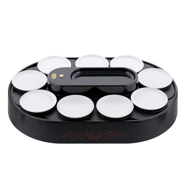 リバティーコーポレーション 回転寿司 レーン ブラック お皿 10枚付 握り寿司の型付 家庭用 電池式 LD-349 我が家の回転寿司