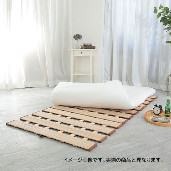 オスマック 薄型軽量桐すのこベッド 3つ折れ式ダブル MYT-410