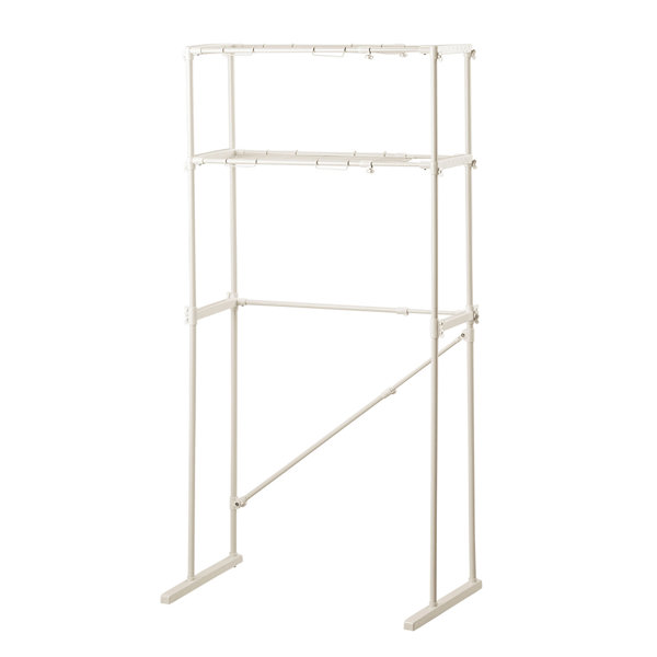 ベストコ 洗濯機ラック 伸縮式 防水パン ランドリーラック 収納 ライトグレー NY-293 4,930円