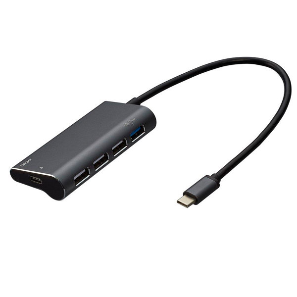 PowerDelivery対応 USB Typye-C 5ポート変換アルミハブ