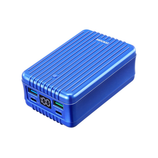 ＜モバイルバッテリー/ZENDURE＞SuperTank Polymer ブルー 26800mAh USB-PD 100W充電可能/4ポート同時充電/PD対応のPC充電可能