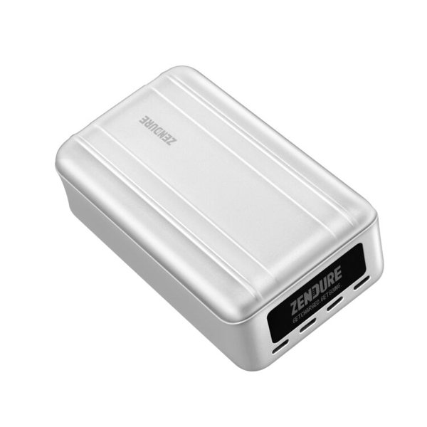 ＜モバイルバッテリー＞SuperTank Pro Polymer シルバー/PD100W出力ポートx2/26800mAh/Type-C x 4ポート/ファームウェアアップデート機能/OLEDモニター搭載/PD対応のPC充電可能