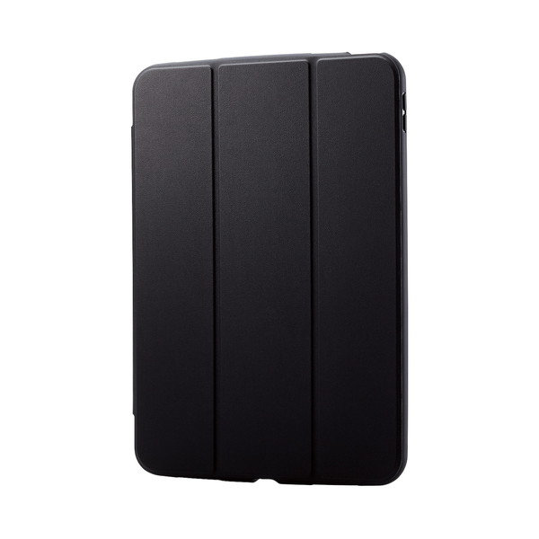 iPad 10.9インチ 第10世代 （ 2022 ） 用 ケース ソフトレザー カバー 手帳型 スリープ対応 マグネット フラップ 2アングル 耐衝撃 背面クリア 軽量 薄型 ブラック TB-A22RTSLFCBK