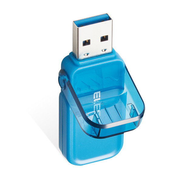 USBメモリ 3.0 128GB USB3.1 （ Gen1 ） フリップキャップ式 ブルー MF-FCU3128GBU