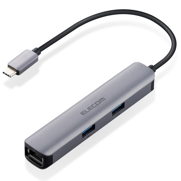 ドッキングステーション タイプC アルミボディ USB3.0 × 3ポート HDMI × 1ポート LANポート付 DST-C17SV/EC