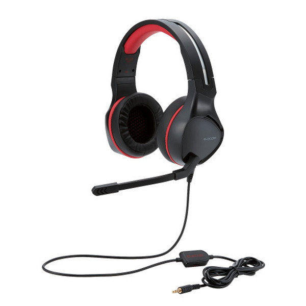 ゲーミングヘッドセット/両耳オーバーヘッド/4極ミニプラグ/50mmドライバ/極厚イヤーパッド/コントローラ付/ブラック GM-HSG01BK