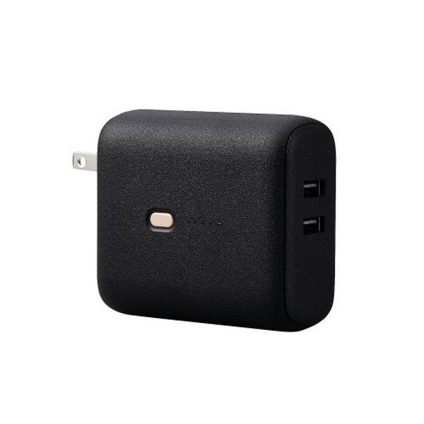 モバイルバッテリー コンセント一体型 5000mAh 12W 出力（ USB A ×2） 2台同時充電可 【 iPhone AirPods Android スマホ 各種対応 】 ブラック DE-AC06-5000BK 5,328円
