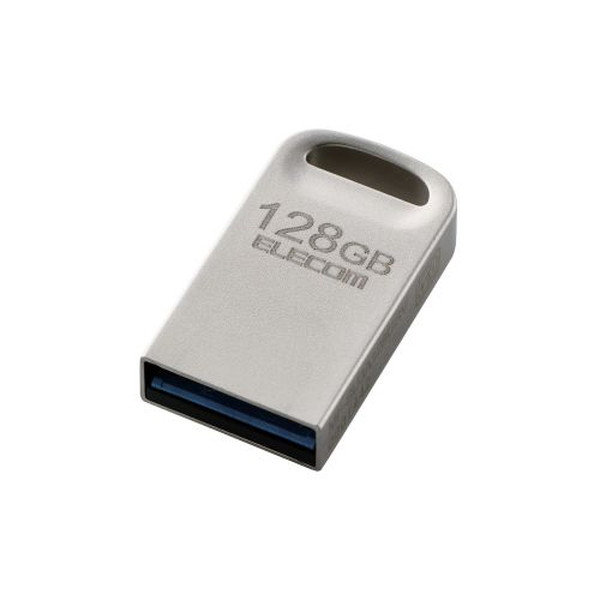 USBメモリ 128GB USB3.2（Gen1）/3.1（Gen1）/3.0/2.0 USB A 超小型 読込最大200MB/s 【 Windows 11 Mac 他対応 シルバー MF-SU3A128GSV