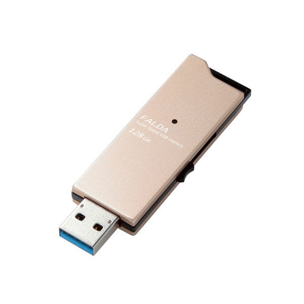 USBメモリ USB3.1(Gen1) 高速 210MB/s 128GB アルミ素材 ゴールド 1年保証 MF-DAU3128GGD 6,168円