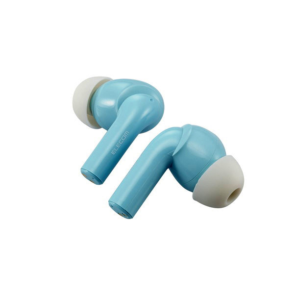 ワイヤレスイヤホン Bluetooth ノイズキャンセリング 耳せん機能 低遅延 外音モード Type-C 充電 【 スマホ タブレット パソコン 各種対応 】 ブルー LBT-TWS15BU