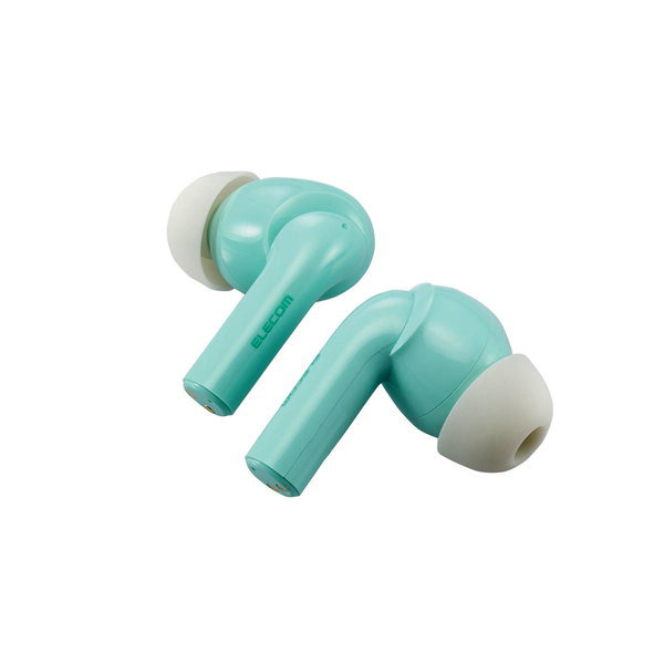 ワイヤレスイヤホン Bluetooth ノイズキャンセリング 耳せん機能 低遅延 外音モード Type-C 充電 【 スマホ タブレット パソコン 各種対応 】 グリーン LBT-TWS15GN