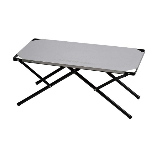 パール金属 キャプテンスタッグ 2wayステンレスサイドテーブル 60×30 UC-555 約幅60cm×奥行30cm×高さ40・26.5cm