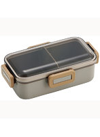 スケーター 抗菌食洗機対応ふわっと弁当箱 モーブグレー PFLB6AG 約幅18.6cm×奥行10.8cm×高さ62cm