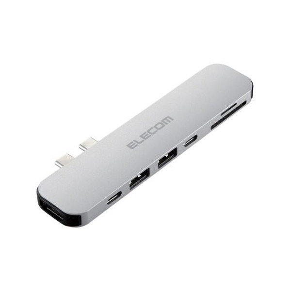 USB Type-C 直挿し タイプ ドッキングステーション for MacBook パワーデリバリー対応 入出力 Type-C×1 データ転送用 Type-C×1 USB-A ×2 HDMI / SDカード/microSD ×1 シルバー DST-C24SV/EC