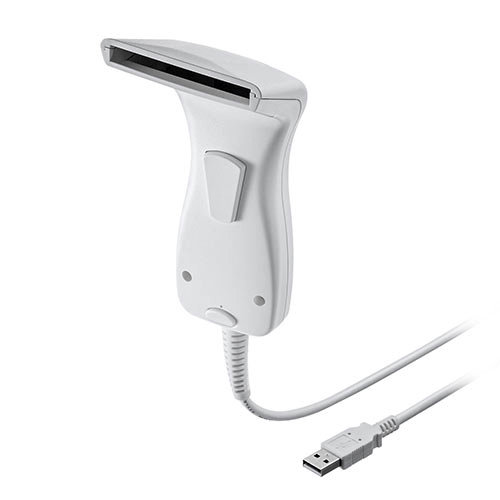 サンワサプライ 1次元タッチ式バーコードリーダー（抗菌タイプ） BCR-1D7W