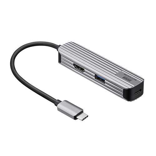 サンワサプライ USB Type-Cマルチ変換アダプタ（HDMI付） USB-3TCHP6S