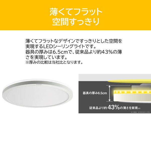 LEDシーリングライト 12畳用 調光調色 導光板 NLEH12025C-LC