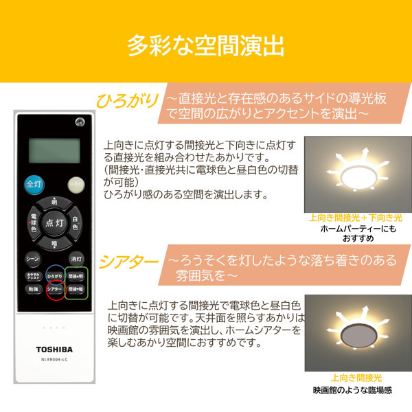 LEDシーリングライト 12畳用 調光調色 導光板 NLEH12025C-LC