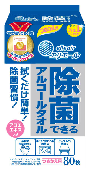 E除菌アルコールタオルつめかえ80枚