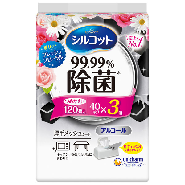 シルコット99.99％除菌WT替えフローラル3個
