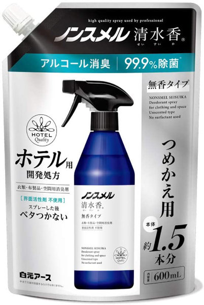 ノンスメル清水香 無香 詰替えパウチ600mL