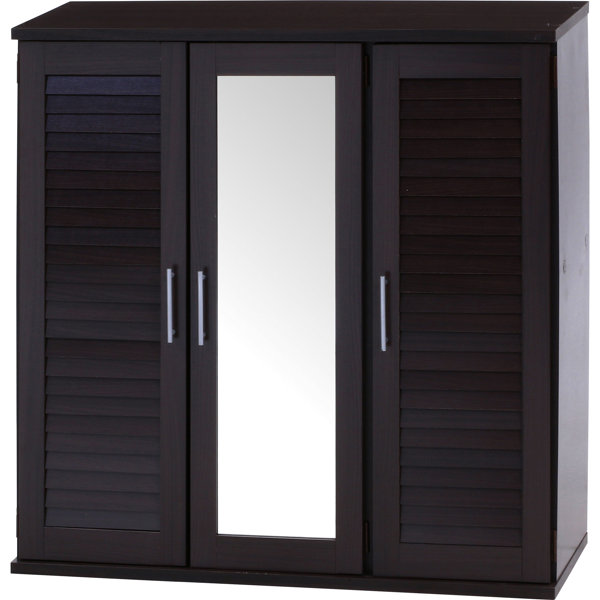 ルーバー＆ミラー付きシューズボックス90幅 BR 9,935円