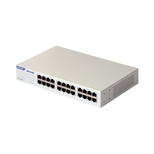 スイッチングハブ LAN ハブ 24ポート Giga対応 1000/100/10Mbps 金属筐体 電源内蔵 ファンレス 静音 省エネ機能 壁掛け設置対応 ホワイト EHC-G24MN2-HW
