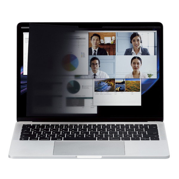 パソコン 用 覗き見防止 プライバシーフィルター 13.3Wインチ（16:10） マグネット 着脱式 視野角度60度 アンチグレア ブルーライトカット タッチパネル対応 EF-PFMK133W10