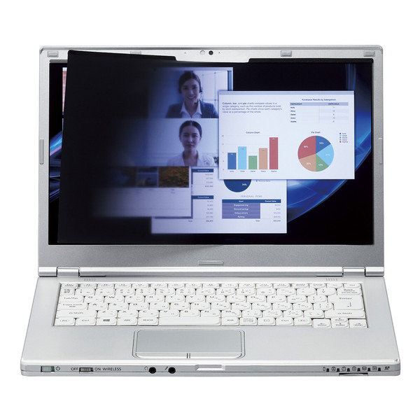 パソコン 用 覗き見防止 プライバシーフィルター 15.6Wインチ（16:9） マグネット 着脱式 視野角度60度 アンチグレア ブルーライトカット タッチパネル対応 EF-PFMK156W9