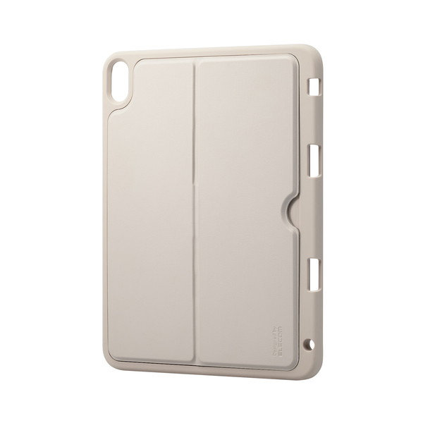 iPad 10.9インチ 第10世代 （2022年） ケース ソフト カバー ApplePencil収納可 スタンド付 衝撃吸収 グレージュ TB-A23RUCSTGB
