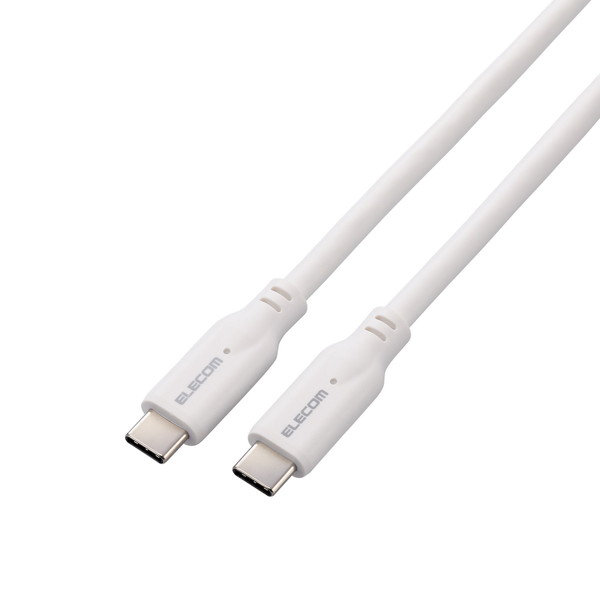 タイプC ケーブル （ USB Type-C to C ） 0.5m PD 100W USB10Gbps準拠 【 MacBook Pro iPad iPhone 等 TypeC 機器対応 】 ホワイト MPA-CC1G05WH