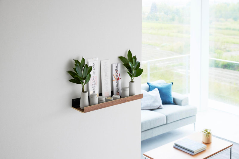 石こうボード壁対応神棚 リン 神具セット ブラウン