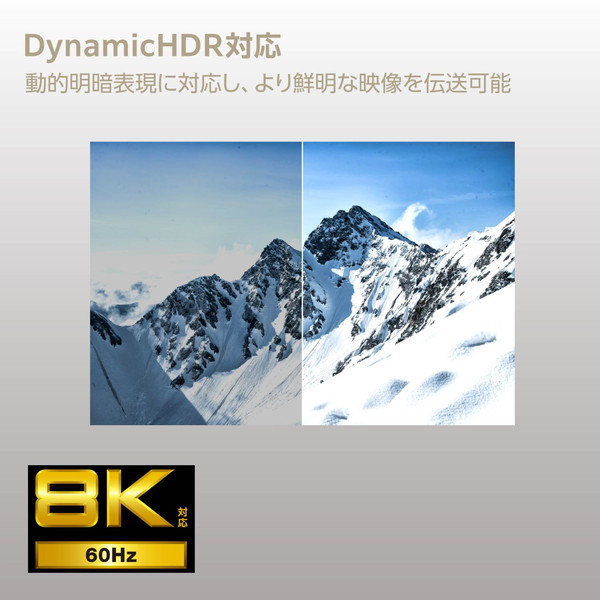HDMI 2.1 ケーブル ウルトラハイスピード 5m 8K 60Hz 4K 120Hz eARC VRR Dynamic HDR 【 PS5 PS4 Nintendo Switch Xbox など対応 】 イーサネット ブラック DH-HD21E50BK2 HDMI 2.1 ケーブル ウルトラハイスピード 5m 8K 60Hz 4K 120Hz eARC VRR Dynamic HDR 【 PS5 PS4 Nintendo Switch Xbox など対応 】 イーサネット ブラック DH-HD21E50BK2