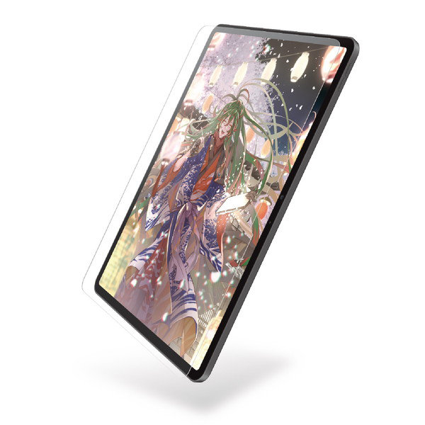 13インチ iPad Pro （ M4 ） 2024年 用 ガラスフィルム ペーパーライク ケント紙 紙のような描き心地 アンチグレア ガイドフレーム付 指紋防止 飛散防止 反射防止 TB-A24PLFLGAPLL