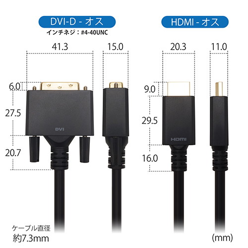 ホーリック HDMI-DVI変換ケーブル 10m HADV100-705BB ホーリック HDMI-DVI変換ケーブル 10m HADV100-705BB