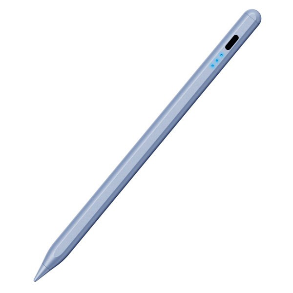 タッチペン iPad用 充電式 スタイラスペン USB Type-C 急速充電 傾き検知 誤作動防止 磁気吸着 【 2018年以降 iPad / Pro / Air / mini 各種対応 】 ブルー P-TPACSTAP07BU