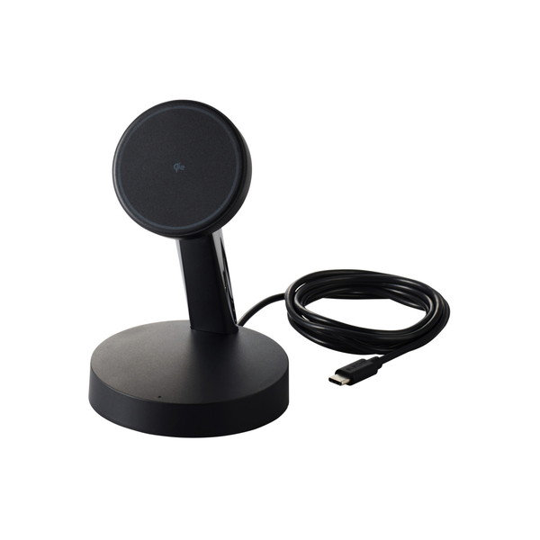 ワイヤレス充電器 Qi 認証 Qi2 対応 15W / 7.5W / 5W マグネット式 充電スタンド ケーブル一体 1.5m 置くだけ 充電器 【 Qi2対応 iPhone 各種対応 】 ブラック W-MS10BK