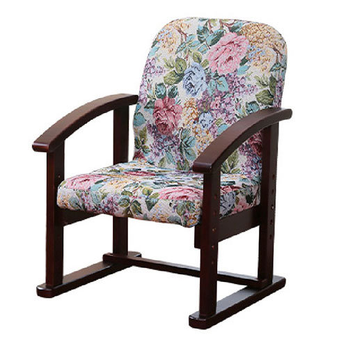 谷村実業 立ち座りらくらく座椅子 ハイタイプ リクライニング ゴブラン（花柄） TAN-100H-GOB