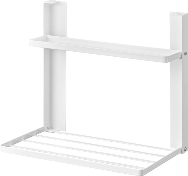 洗濯機横マグネット折り畳み棚 タワー 2段 ホワイト 5,170円