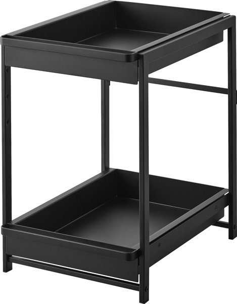 シンク下スライドラック タワー 2段 ブラック