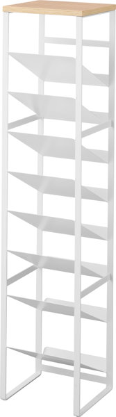 天板付きボトルストッカー タワー 8段 ホワイト