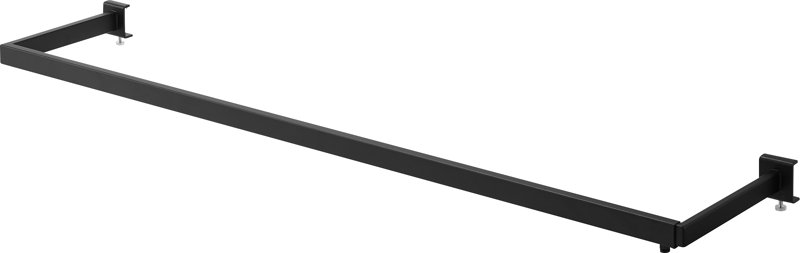 鴨居伸縮室内物干しハンガー タワー 奥行ワイド ブラック